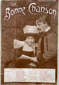 DAS GUTE LIED Nr. 19 vom Mai 1909 Théodore Botrel Noten und Illustrationen  - Bild 1 von 5