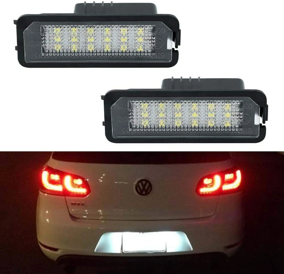 2Pcs Error Free LED License Plate Lights For VW Golf 7 Mk7 tsi tdi gti 2012-2018 Foto 1 de 4