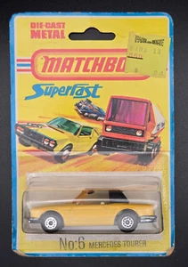 MATCHBOX Superfast No. 6, Mercedes Tourer Yellow, NEW in Package, Vintage 1973 - Picture 1 of 6