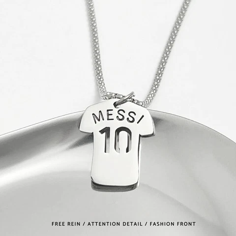 Mls Inter Miami CF Titanium Steel Lionel Messi #10 Jersey Pendant Necklace Gift Cover