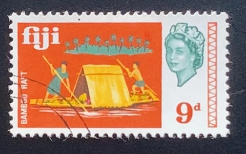 Fiji 1968 QEII 9d Bamboo Hut - Fine Used Cover
