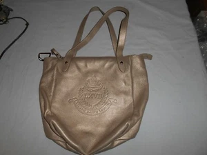 Bolso de Mano Grande Dorado Lauren Ralph Lauren Corona en relieve LXVll De Colección - Imagen 1 de 4