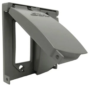Sealproof 2-Gang Outdoor Weatherproof Metal Flat Electrical Outlet Receptacle... - Picture 1 of 4