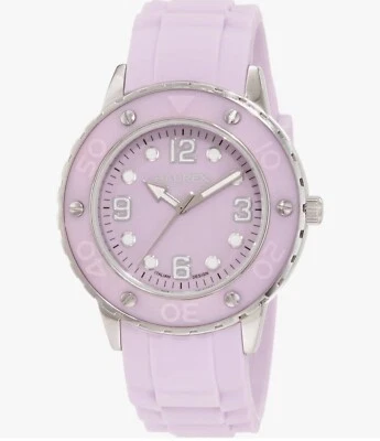 New Haruex Italia Vivace Watch ID371DLL Purple Dial Band Silver Tone Case 50MWR - Image 1 of 4