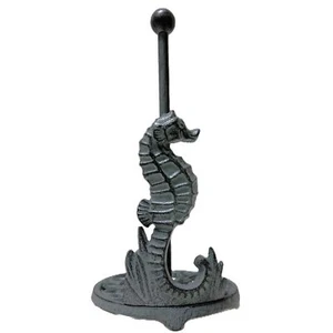Seahorse Paper Towel Holder – Coastal Nautical Beach House Kitchen Décor - Picture 1 of 7