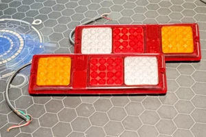 2 Pack LED Rear Tail Lights Stop Tail Indicator Reverse Combination Lamp 12-24V - Picture 1 of 9