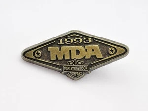 Vintage Harley Davidson Pin 1993 MDA Hog Rally Motorcycle Souvenir - Picture 1 of 2
