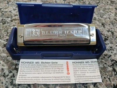 ARPA BLUES HOHNER ARMÓNICA #532/20MS-C EN ESTUCHE CON FOLLETO HECHO EN ALEMANIA Foto 1 de 4