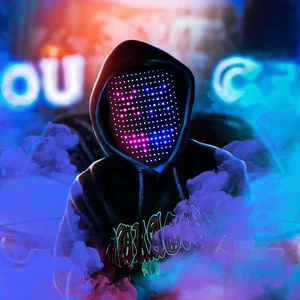 LED Mask Brillante Maschera Di Halloween Spaventosa 25 Animazioni, 25 Immagini I - Foto 1 di 12