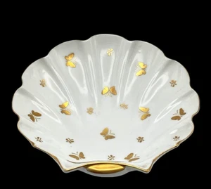 Baratija de plato de porcelana blanca mariposa festoneada Andrea by Sadek de colección 6116 - Imagen 1 de 10