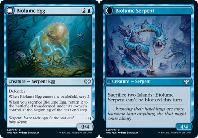 x1 Biolume Egg // Biolume Serpent - Innistrad: Crimson Vow - NM - MTG - Image 1 of 1
