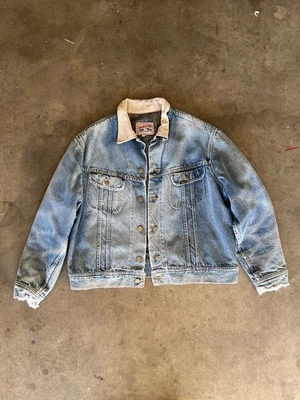 Chaqueta Denim Lee Storm Rider 46L Larga Lana Forrada 101LJ Hecha en EE. UU. De Colección Foto 1 de 4