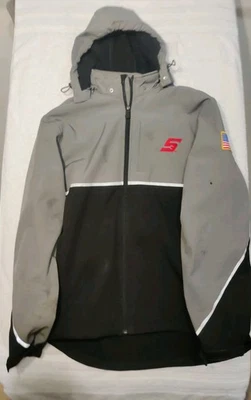 NUEVO Snap On Tools Negro Gris Cremallera Desmontable Capucha Invierno Abrigo Chaqueta de Trabajo Grande Foto 1 de 4