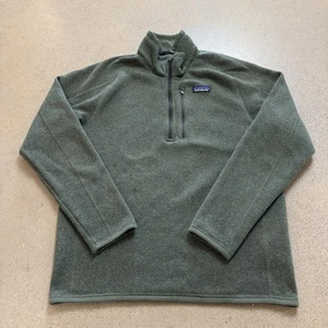 Suéter Patagonia Better Para Hombres M Verde 1/4 Cremallera Pullover Logo Exterior - Imagen 1 de 4