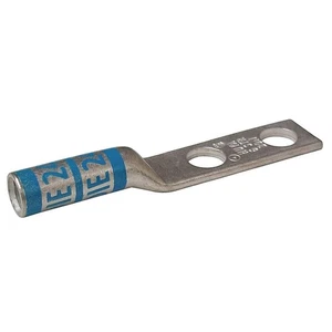 GRAINGER APPROVED 24D022 TwoHoleLugCmprsnConn,Long,Blue,24 24D022 - Picture 1 of 1