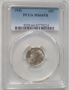 1941 MERCURY DIME - PCGS MS-64 FB - Picture 1 of 2