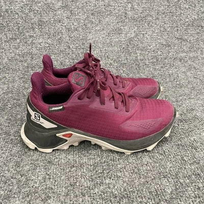 Zapato impermeable Salomon Alphacross Blast CS niños EE. UU. talla 2 ciruela púrpura Foto 1 de 4