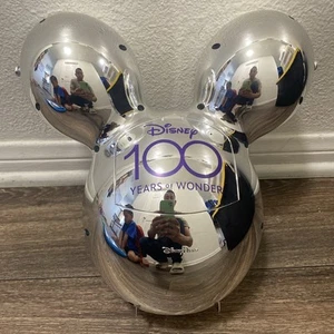 Disney Parks 100 Years of Wonder Mickey Mouse Balloon Silver Popcorn Bucket - Picture 1 of 9