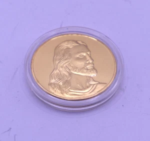 Jesus The Last Supper Gold Plated Commemorative Art Collection Coin Collectible - Picture 1 of 5