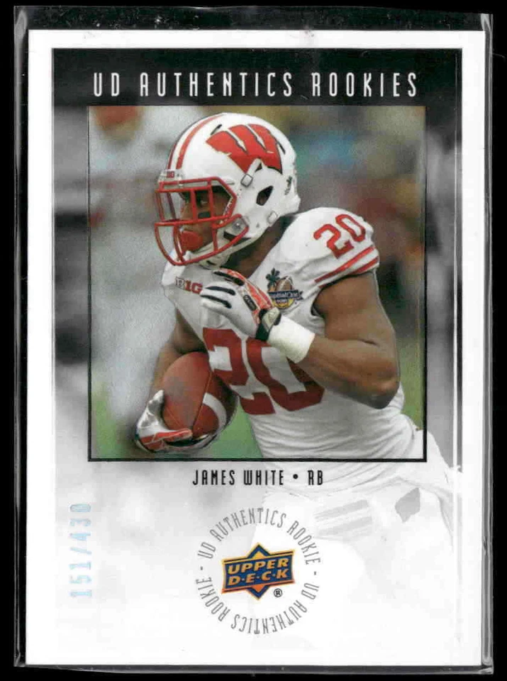 2014 Upper Deck #UA-56 James White Authentics Rookies #/430 - Image 1 of 2