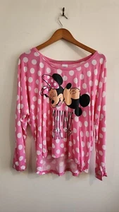 Disney Label Women Minnie Wears Pink PJ Pyjamas Shirt Tshirt Tee Top Size 16 - Picture 1 of 10