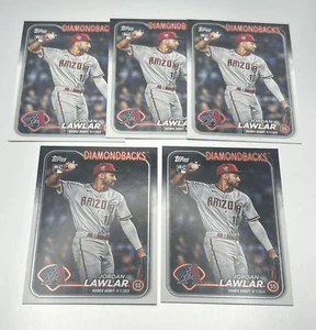2024 Topps UPDATE JORDAN LAWLAR ROOKIE DEBUT LOT OF 5 CARDS US41 DIAMONDBACKS RC - Picture 1 of 1