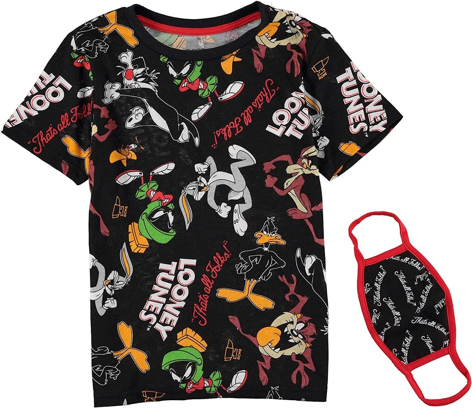 Looney Tunes Boys Short Sleeve T-Shirt - Bugs Bunny, Taz, Marvin, Daffy Duck... - Image 1 of 1