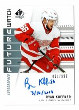 2019-20 SP Authentic Future Watch Inscribed 3/16/2019 Autograph Ryan Kuffner /50
