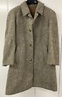 Dunn & Co Vintage Harris Tweed Coat 36r Chest Beige Brown Crofters 100% Wool
