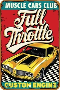 Muscle Cars Custom Engine Aluminum Tin Sign Plaque Man Cave Bar S369 - Picture 1 of 1