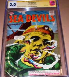 Sea Devils #16 CGC SS SIGNED Russ Heath DC 1964 Grey Tone cover Moldoff art - Picture 1 of 2