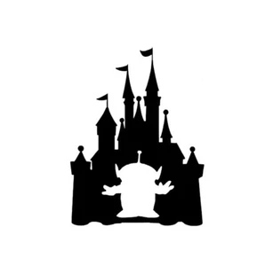 Custom Vinyl Decal Run Disney Castle Alien Toy Story - Picture 1 of 1