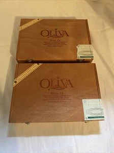 Oliva EMPTY Cigar Box x2 Serie O Nicaraguan Habano Puro 10 Double Toro 6 x 60 - Picture 1 of 2