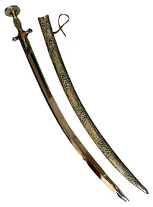 Royal Rajput sword Groom wedding ceremonial brass scabbard full Size 38” - Picture 1 of 4