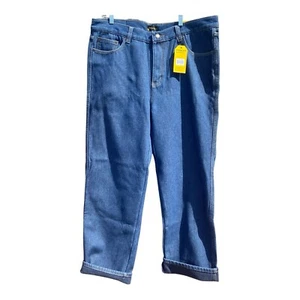 Stanley Bonded Micro Fleece Lined Med Wash Blue Work Jeans Men’s 36x30 NWT $65 - Picture 1 of 9