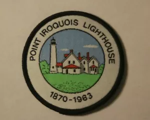 Point Iroquois Lighthouse 1870 - 1963 Vintage Michigan Historic Site Patch Badge - Picture 1 of 4