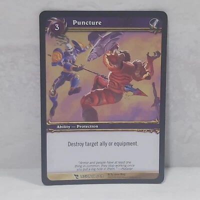 World Of Warcraft March Of The Legion Puncture 118/319 Foil TCG Card - Image 1 of 3