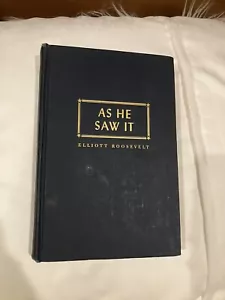 As he saw it, by Roosevelt, Elliott Vintage Hardcover 1946 Book Collectors - Picture 1 of 4