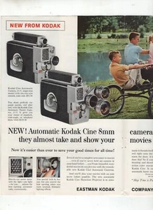 New Automatic Kodak Cine 8mm - 2 Page Vintage Magazine Ad - 1959 - Picture 1 of 2