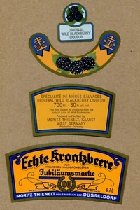 GERMANY Echte Kroatzbeere 60 Jubiläumsmarke LIQUEUR 1967 EXPORT LABELS - Picture 1 of 1