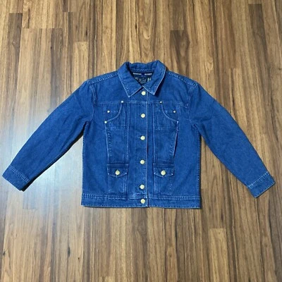 Jaqueta jeans Escada Sport feminina tamanho 34 Y2K casual 6 bolsos preppy - Imagem 1 de 4