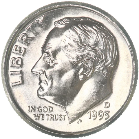 1993 D Roosevelt Dime Choice BU US Coin Cover