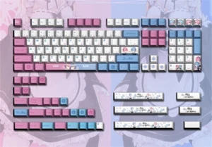 Anime Re Zero Rem Ram Keycaps PBT 140 klawiszy do klawiatury Cherry MX Razer Corsair - Zdjęcie 1 z 9