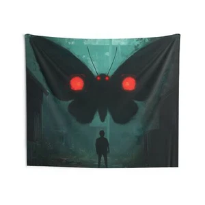 Mothman Tapestry | Cryptid Wall Art | Paranormal Legends & Myth Decor - Picture 1 of 2
