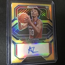 2021-22 Prizm Draft AJ LAWSON BLACK GOLD AUTO RC Rookie Autograph #’d /10