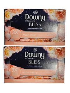 Downy Infusions Mega Hojas Secadoras, Bliss, Ámbar y Rosa, Paquete de 2 160 Ct Total - Imagen 1 de 7