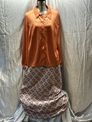 Blusa y vestido vintage de poliéster de 2 piezas para mujer EE. UU. Foto 1 de 3