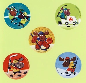 15 Hockey Moose Large Stickers - Party Favors - Rewards - Picture 1 of 1