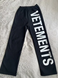 women's black Vetements Logo Sweatpant size S - Picture 1 of 9