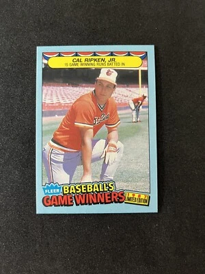1987 Fleer Baseball's Game Winners #37 Cal Ripken Jr. - Sharp - Image 1 of 2